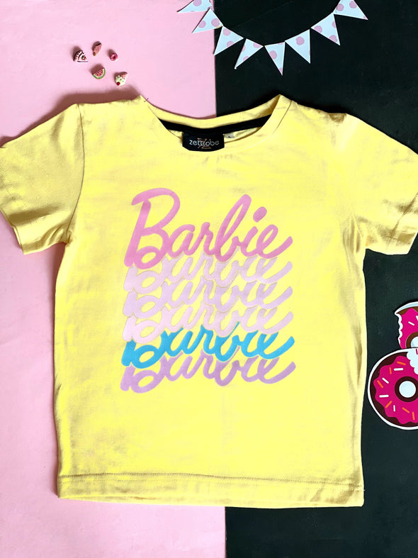 Pack Of 3 Barbie Cropped Tees - zettrobe