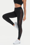 High Waist Mesh Insert Leggings - zettrobe