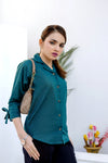 Hem Shirt-Green - zettrobe