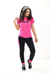 Two Tone Top & Pants Sets - Pink - zettrobe