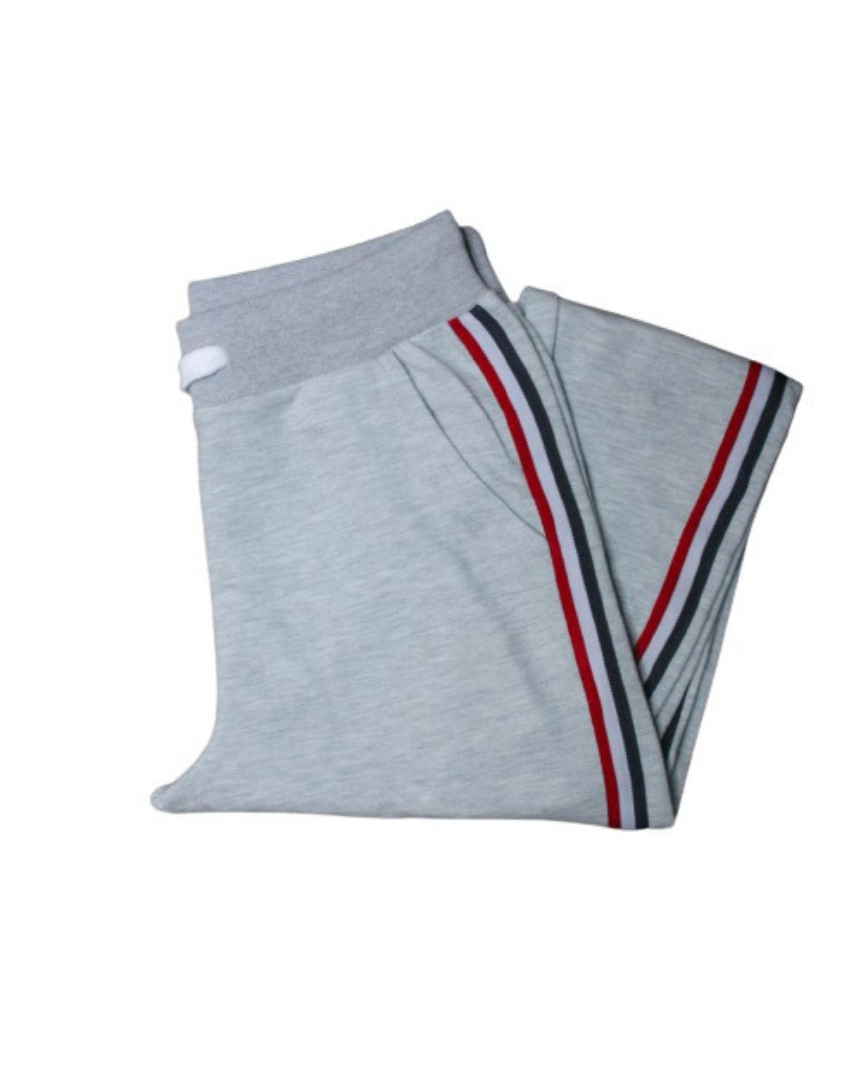 Striped Tape Side Drawstring Sweatpants - zettrobe