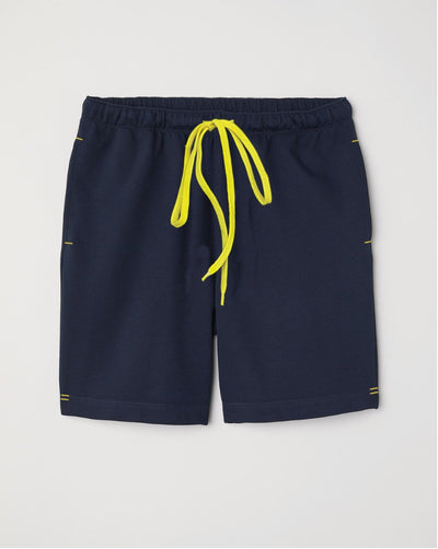 Navy Blue Pique Shorts - zettrobe