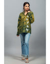 Tie-Dye Butterfly Tunic Top - Green - zettrobe