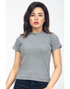 Mock Neck Cropped Tee - zettrobe