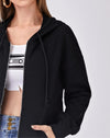 BASICS Zip Up Pouch Pocket Drawstring Hoodie - zettrobe